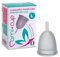 Menstruationstasse MamiCup® Weiches, flexibles, wiederverwendbares medizinisches Silikon (Transparent, L)
