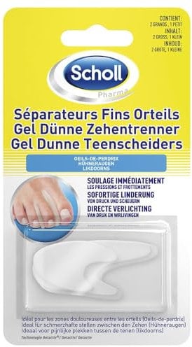 Scholl Set de 3 Séparateur d'Orteils Fins