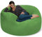 Chill Sack Bohnenbeutelstuhl: Riesen-5' Memory-Foam-Möbel Sitzsack - großes Sofa mit weicher Microfaserabdeckung - Kalk