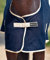 BUSSE Abschwitzdecke JERSEY, navy, Einfass: beige, Rückenlänge 125 cm