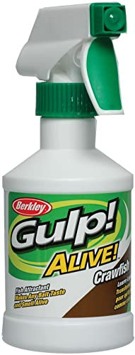 Berkley Gulp! Alive!® Attractant – Powerful Fishing Scent Spray for Soft Bait, Hard Bait & Live Bait – Enhances Bait Appeal for Saltwater & Freshwater Predator Fishing, Bottle 8 oz Spray, Crawfish
