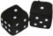 Sumex DADOS20 Plüschwürfel, Schwarz, 7 x 7 cm