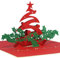 LINPOPUP®, LIN17729, Pop Up 3D Karte, Weihnachtskarte, Glückwunschkarte, Weihnachtsbaum Misteln, N401