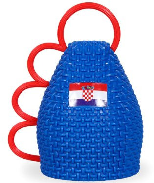 Lot de 2 Caxirola Croatie Croatia coupe du monde évenement sportif fête national accéssoire supporter avec son harmonieux, pas cher pour La Coupe du monde de football semblable à une maracas Fait de plastique et plein de billes de plast