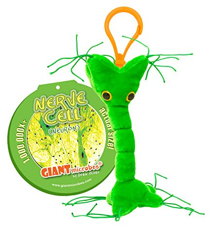 GIANTmicrobes Keychain -Nerve Cell (Neuron) by Giant Microbes