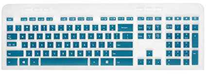 Cosmos Hochwertige Silikon-Tastaturabdeckung, kompatibel mit Logitech Wireless Keyboard MK520 und MK520r, Aquablau