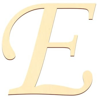 Bütic GmbH Sperrholz Buchstaben - MT5-20 - Wunschtext/Schriftzug mit Größenauswahl - Pappel 3mm, Größe:20cm, Buchstaben:großes E