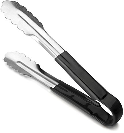 LACOR 63071 Monoblock Zange, Karu, Edelstahl, schwarz, 30 x 3 x 3 cm