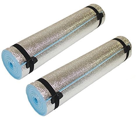 New Set of 2 x 180cm Camping Yoga Roll Eva Foil Foam backed Sleeping Mat Mattress Tent Festival Exercise 5mm