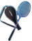 Badminton Schläger Badmintonschläger Graphite Carbon Rahmen inkl. Tasche (Blau)