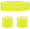 Schweissband und Stirnband Set – Schweißband Neon für 80er Jahre Outfit Damen - Neon Accessoires für Fun Runs Team Building Events Pride Partys Gymnastik Sport Tennis – Stirnband 80er Jahre (Gelb)