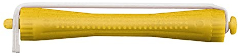 Comair 3012020 Kaltwellwickler 12er mit Rundgummi 8mm Länge 90 mm, gelb