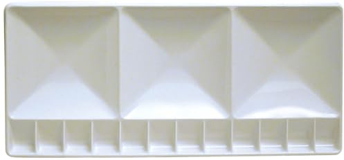 Art Alternatives Plastic Palette, White, 12 Wells, 5 1/2 x 12 inches