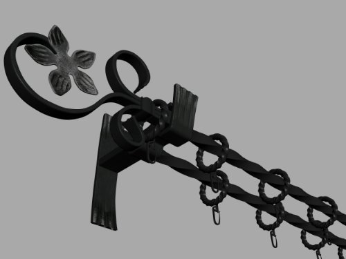 Iovivo Gardinenstange Marit 2-läufig, schwarz, LÄNGE 220 cm