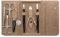 nippes Solingen Premium Line Maniküre Set Gap, 7-teilig, Rindleder-Etui mit Druckverschluss, Kontraststreifen, Nagelpflege Set, Pediküre Maniküre, Made in Germany