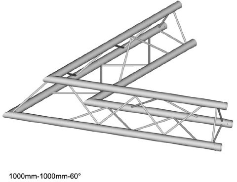 DT 23 C20-L60, 3-Punkt Truss 60° Ecke, 2-weg