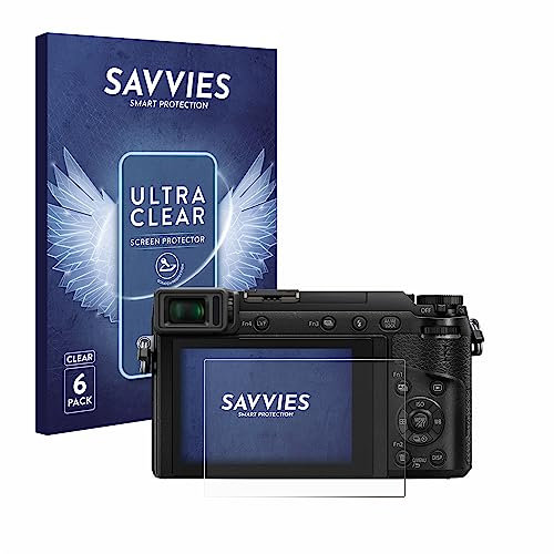 savvies Protection Ecran pour Panasonic Lumix DMC-GX80 6 Pièces - Film Protection Ultra Clair