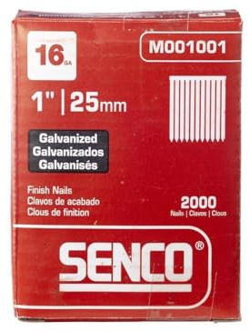 Senco Straight Brad Nails 16Gx25mm Pack 2000