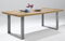 Esszimmertisch 180x100 Wildeiche naturbelassen massiv mit Metallfüssen