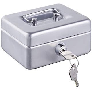 ALCO-Albert 850-36 Mini Box, Kinderkassette mit Schlitz, 125 x 95 x 60 mm, silber