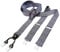 DonDon Hosenträger Herren extra stark gemustert schwarz weiß 3,5 cm Hosenträger Herren breit mit brauem Leder in Y-Form lang - Starke Clips passend für Anzug Jeans Chinos Vintage Rockabilly Suspenders