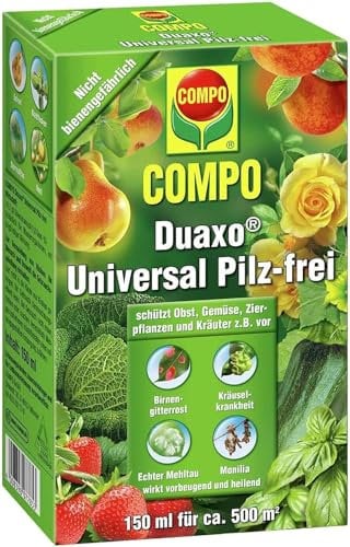 Compo Duaxo Universal Pilz-frei, Bekämpfung von Pilzkrankheiten an Obst, Gemüse, Zierpflanzen und Kräutern, Konzentrat inkl. Messbecher, 150 ml