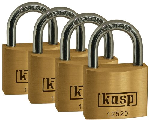 Kasp Messingschloss Premium Viererpack, 20 mm, K12520D4