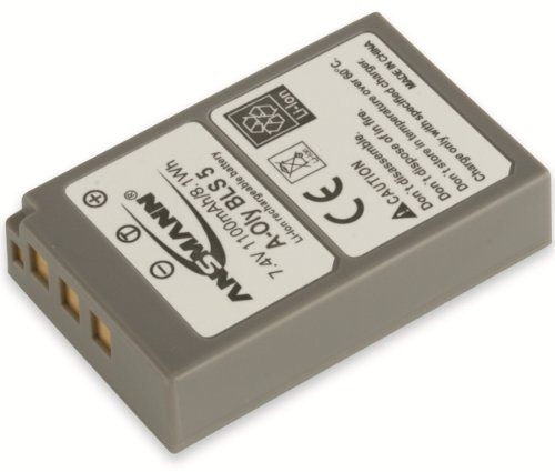 ANSMANN Ersatzakku für A-OLY BLS5 Li-Ion Digicam Akku 7,4V/1050mAh für Olympus Foto Digitalkamera, Zweitakku ideal für Hobby- und professionelle Fotografen, 100% kompatibel