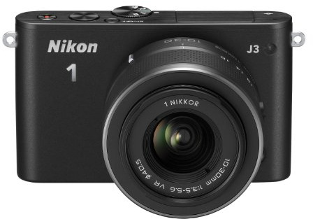 Nikon 1 J3 Systemkamera (14 Megapixel, 7,5 cm (3 Zoll) LCD-Display, Full HD) Kit inkl. 1 Nikkor 10-30 mm VR-Objektiv schwarz