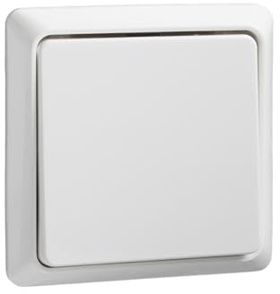 Schneider Electric Elso Taster Renovierung, Aufputz, 42V, 1A, flach, reinweiss, Artikelnummer 506304