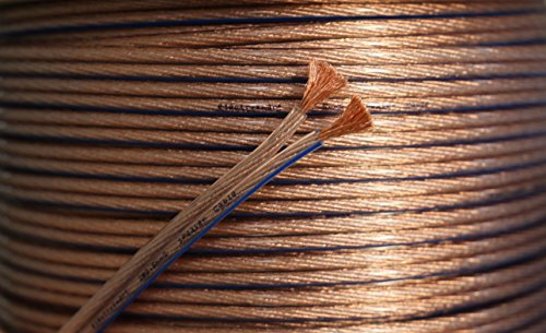 electrosmart 100m Quality 2 x 2.5mm Loud Speaker Cable - Multi-Strand 444 25 Amp (2x 222 Strand) - Outside Dimensions of Cable: 9.1mm x 4.2mm