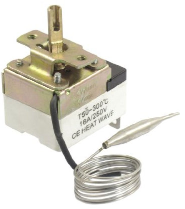 sourcing map 1NC 1NO AC 250 16A 50-300C Temperatur Kontrolle Schalter Kapillar Thermostat DE de