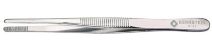 Bernstein Werkzeug GmbH Mechanikerpinzette, 145 mm, vernickelt, gerade-rund-breit, 5-117