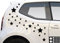 kleb-Drauf® - 25 Sterne/Schwarz - glänzend - Aufkleber zur Dekoration von Autos, Motorrädern und Allen Anderen glatten Oberflächen im Außenbereich; aus 19 Farben wählbar; in matt oder glänzend