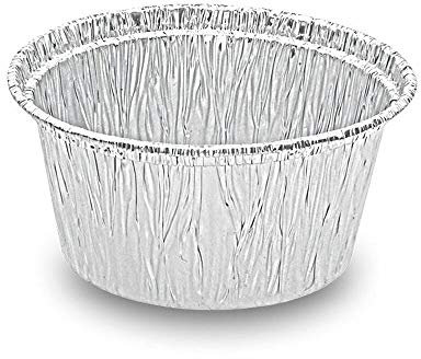 1-PACK ALU Grill-, Back- und Servierschale rund, 110 ml, 80x34mm / Hervorragend zum Grillen, Backen und Servieren!, 200 Stück