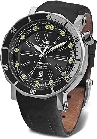 VOSTOK-Europe Europe Herrenuhr 6205210, Schwarz, Streifen