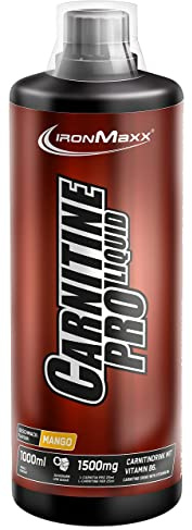 IronMaxx Carnitine Pro Liquid - Mango 1000ml | 1500mg L-Carnitin pro Portion | besonders effektiv vor Trainingseinheiten | ideal während Diatphasen