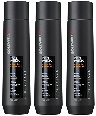 Goldwell For Men Thickening Shampoo 3 x 300 ml Dualsenses für feines Haar GW
