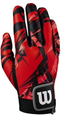 Wilson Unisex-Erwachsene Clutch Racquetball Glove-Right Hand, Medium Handschuh, Rot/Schwarz