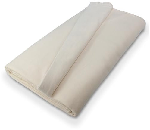 B1 Dekomolton Meterware – Molton-Vorhang aus Baumwolle, zu Dekorationszwecken oder zum Verbergen von Gegenständen – 3 m, 160 g/m2, Naturweiß