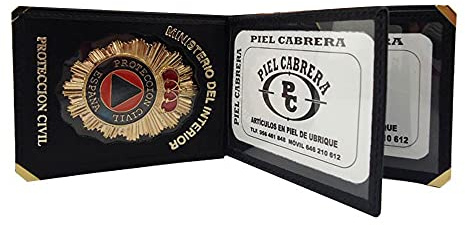 Geldbörse für Abzeichen für den Katastrophenschutz, Schwarz , Klassisch