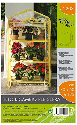 Verdemax 2203 70 x 50 x 125 cm Foglio di Ricambio per Serra Azalea – Giallo