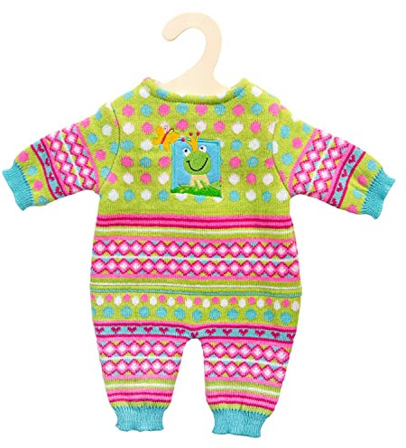 Heless 1666 - Strickstrampler für Puppen, Froschi, Größe 28 - 35 cm