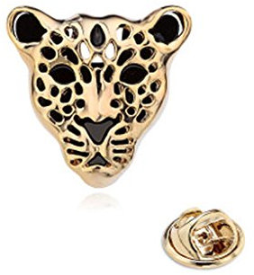 MagiDeal Broche Léopard Bouton de Chemise -