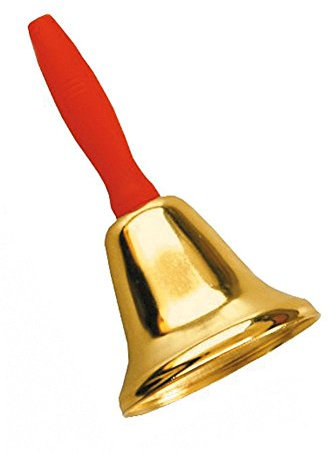 KBO13400 Glocke rot/Gold Glöckchen für Weihnachtsmann