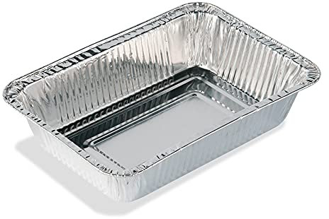 Lot de 5 Barquettes jetables en Aluminium - Anti-flamme - Dimensions : 32 cm x 27 cm - Cook'In Garden