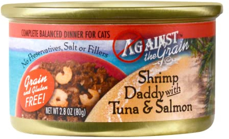 Against The Grain Shrimp Daddy with Tuna & Salmon Canned Cat Food 24/2.8 oz