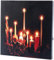 infactory Leinwandbild Weihnachten: LED-Leinwandbild Advent mit Kerzenflackern, Fernbedienung (LED Leinwandbild Weihnachten, LED Bild Advent, Adventskalender)