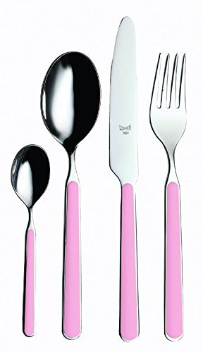 Mepra SPA 10P722024 Besteckgarnitur, Design Gastro, Rosa, 24-teilig