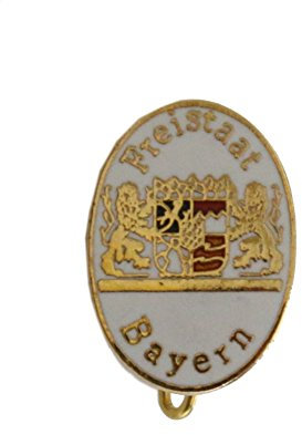 Breiter Hutanstecker Hutabzeichen Hutschmuck Anstecker Freistaat Bayern Emblem - Trachtenpin Brosche